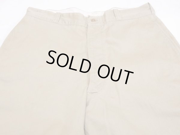 画像4: 50s US ARMY COTTON UNIFORM TWILL KHAKI SHADE 1 CHINO TROUSERS PANTS (4)
