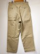 画像2: 50s US ARMY COTTON UNIFORM TWILL KHAKI SHADE 1 CHINO TROUSERS PANTS (2)