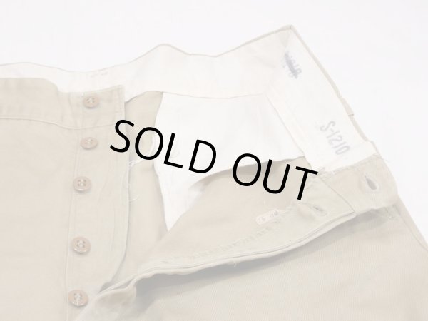 画像8: 50s US ARMY COTTON UNIFORM TWILL KHAKI SHADE 1 CHINO TROUSERS PANTS (8)