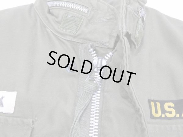 画像5: 60s US ARMY M-65 COTTON SATEEN OG-107 FIELD JACKET 1ST TYPE S-R FULL PATCH (5)