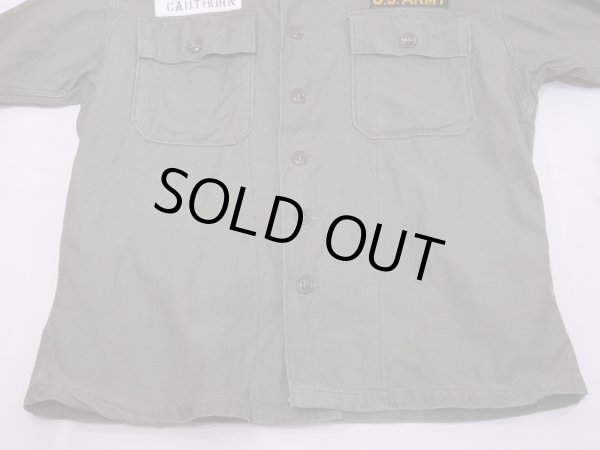画像7: 50s '52 US ARMY OG-107 COTTON SATEEN UTILITY SHIRT 1st TYPE MEDIUM (7)