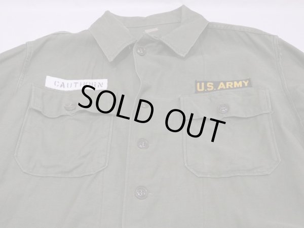 画像5: 50s '52 US ARMY OG-107 COTTON SATEEN UTILITY SHIRT 1st TYPE MEDIUM (5)