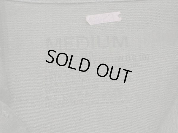 画像3: 50s '52 US ARMY OG-107 COTTON SATEEN UTILITY SHIRT 1st TYPE MEDIUM (3)