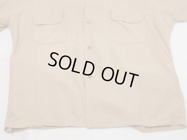 画像8: 60s PENNEY'S TOWNCRAFT LATTICE PLAID LOOP COLLAR RAYON SHIRT  (8)