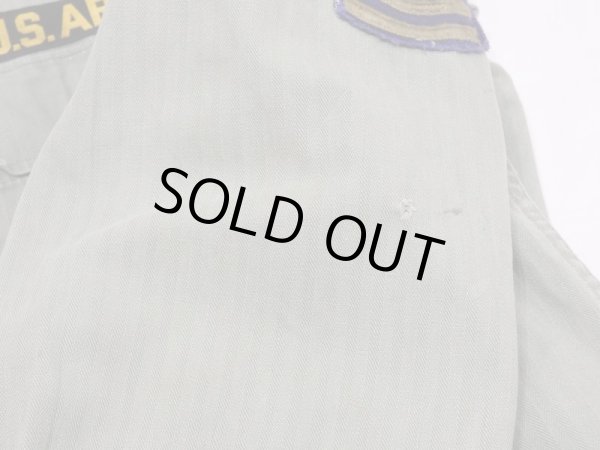 画像14: 40's US ARMY M-41（M-42) HBT HERRINGBONE TWILL UTILITY JACKET 1st TYPE FULL PATCH (14)