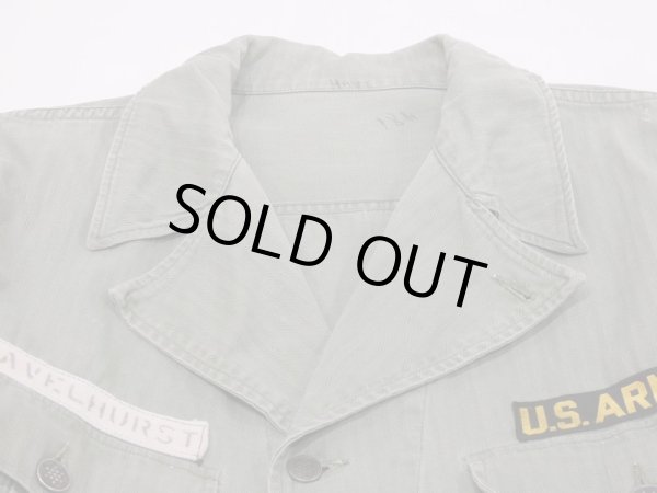 画像3: 40's US ARMY M-41（M-42) HBT HERRINGBONE TWILL UTILITY JACKET 1st TYPE FULL PATCH (3)