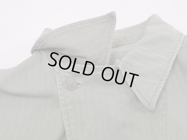 画像4: 40's US ARMY M-41（M-42) HBT HERRINGBONE TWILL UTILITY JACKET 1st TYPE FULL PATCH (4)