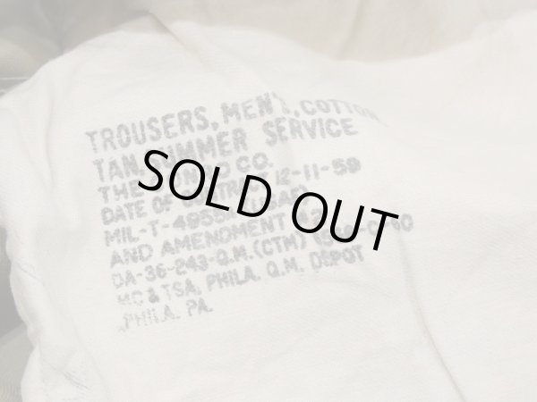 画像8: 60s US AIR FORCE USAF COTTON TAN SUMMER TROUSERS  (8)