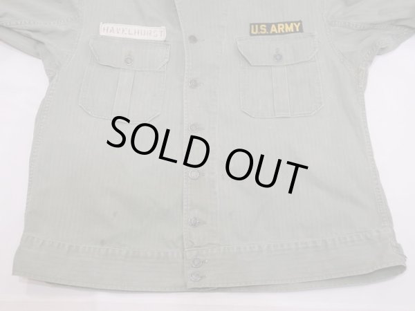 画像6: 40's US ARMY M-41（M-42) HBT HERRINGBONE TWILL UTILITY JACKET 1st TYPE FULL PATCH (6)