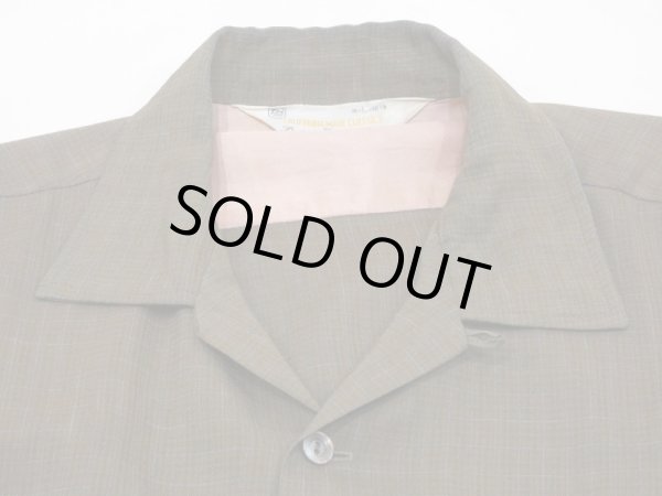 画像5: 60s Duke of Hollwood LATTICE PLAID LOOP COLLAR RAYON BOX SHIRT (5)