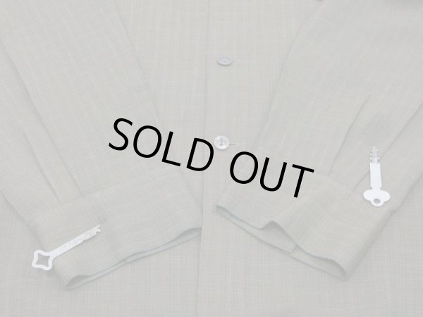 画像10: 60s Duke of Hollwood LATTICE PLAID LOOP COLLAR RAYON BOX SHIRT (10)