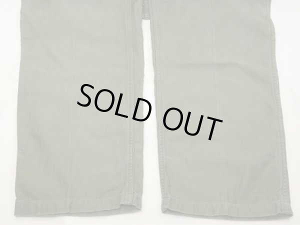 画像8: 50s US ARMY OG-107 COTTON SATEEN UTILITY BAKER PANTS 2~3 WASHED (8)