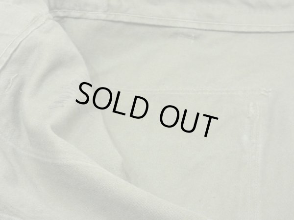 画像7: 50s US ARMY OG-107 COTTON SATEEN UTILITY BAKER PANTS 2~3 WASHED (7)