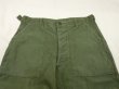 画像4: 50s US ARMY OG-107 COTTON SATEEN UTILITY BAKER PANTS 2~3 WASHED (4)