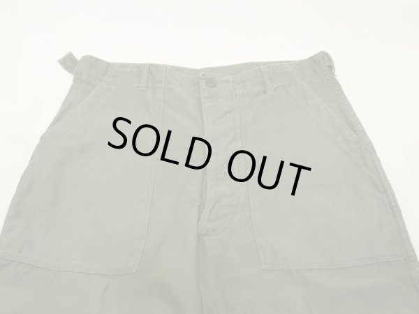 画像4: 50s US ARMY OG-107 COTTON SATEEN UTILITY BAKER PANTS 2~3 WASHED (4)