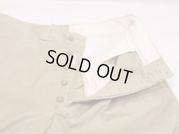 画像7: 50s US ARMED FORCES COTTON KHAKI CHINO TROUSERS PANTS (7)