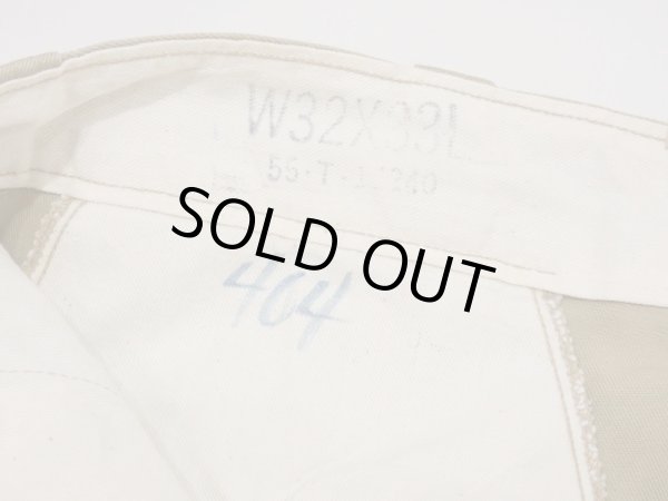 画像8: 50s US ARMED FORCES COTTON KHAKI CHINO TROUSERS PANTS (8)