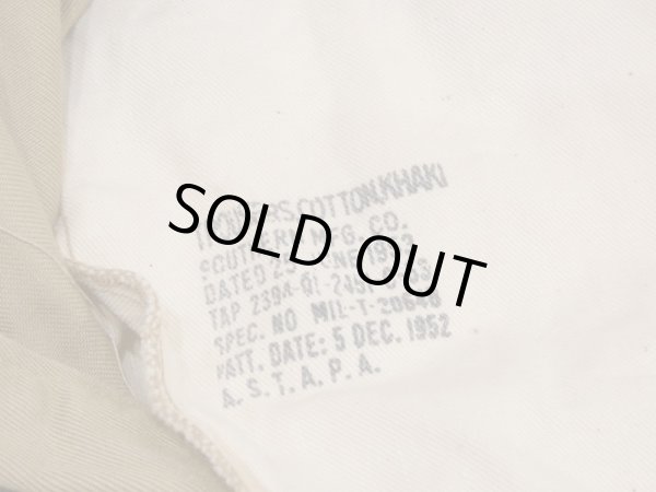 画像9: 50s US ARMED FORCES COTTON KHAKI CHINO TROUSERS PANTS (9)