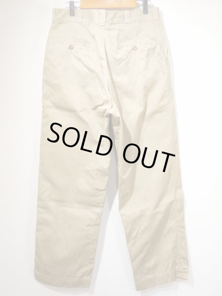 画像2: 50s US ARMED FORCES COTTON KHAKI CHINO TROUSERS PANTS (2)