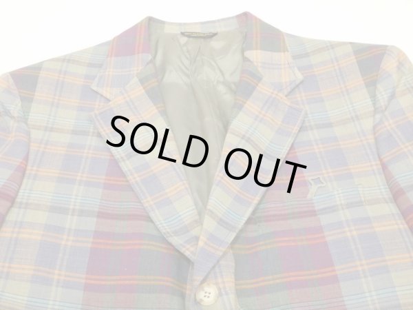 画像4: 70s HUNTINGTON MADRAS CHECK TAILORED JACKET MADE IN USA DEAD STOCK ? (4)