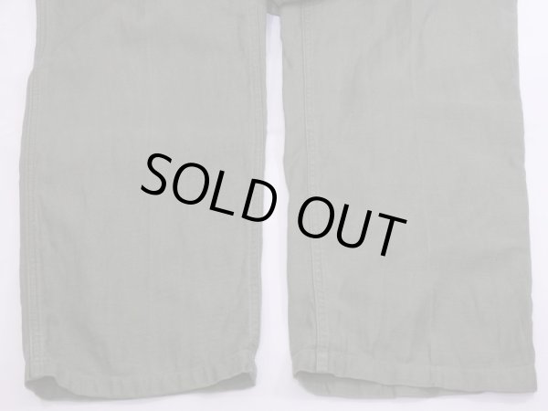 画像8: 50's US ARMY OG-107 COTTON SATEEN UTILITY BAKER PANTS 2~3 WASHED (8)