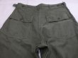 画像9: 50's US ARMY OG-107 COTTON SATEEN UTILITY BAKER PANTS 2~3 WASHED (9)