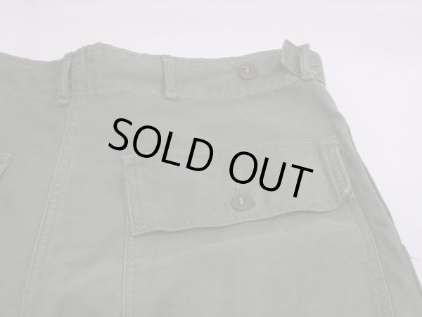 画像10: 50's US ARMY OG-107 COTTON SATEEN UTILITY BAKER PANTS 2~3 WASHED (10)