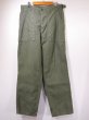 画像1: 50's US ARMY OG-107 COTTON SATEEN UTILITY BAKER PANTS 2~3 WASHED (1)