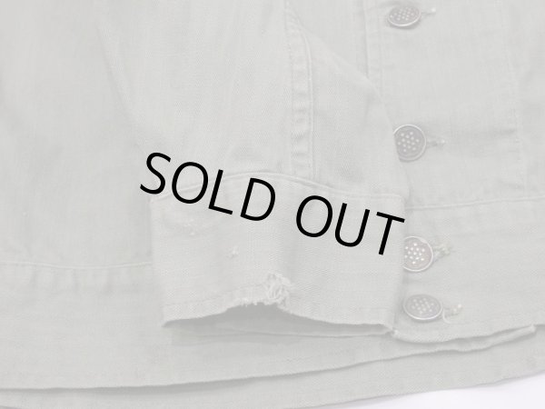 画像13: 40s US ARMY M-41（M-42) HBT HERRINGBONE TWILL UTILITY JACKET 1st TYPE With PATCH (13)