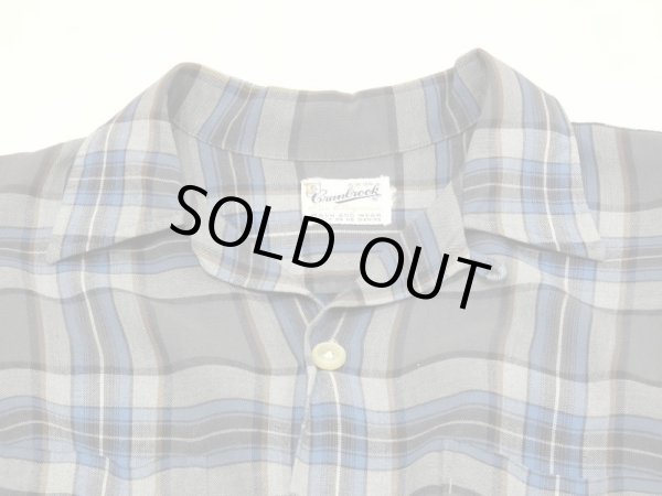 画像4: 60s Cranbrook GRADATION CHECK LOOP COLLAR RAYON SHIRT  (4)