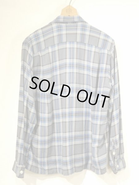 画像2: 60s Cranbrook GRADATION CHECK LOOP COLLAR RAYON SHIRT  (2)