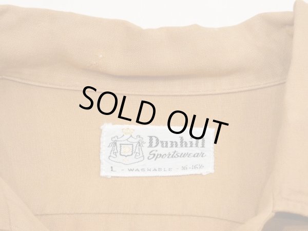 画像3: 60s Dunhill Sportswear ONE POINT EMBROIDERY RAYON OPEN COLLAR SHIRT (3)