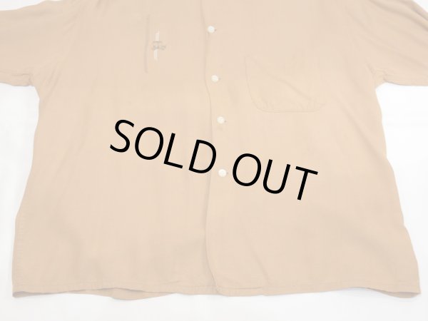 画像5: 60s Dunhill Sportswear ONE POINT EMBROIDERY RAYON OPEN COLLAR SHIRT (5)