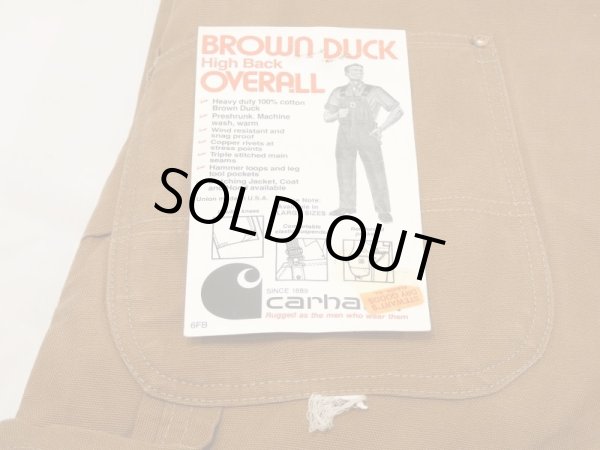 画像13: 70s Carhartt DOUBLE KNEE BROWN DUCK OVERALL DEAD STOCK ONE WASH (13)