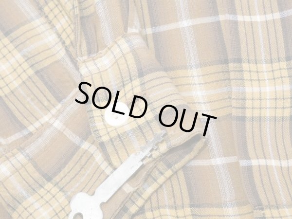 画像7: 60s Amberley GRADATION CHECK OPEN COLLAR RAYON SHIRT  (7)