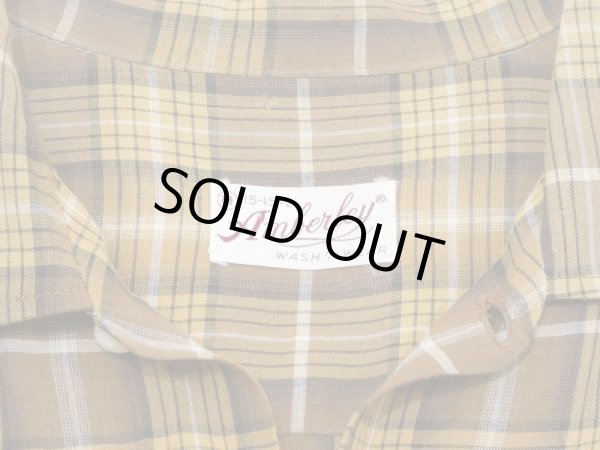 画像3: 60s Amberley GRADATION CHECK OPEN COLLAR RAYON SHIRT  (3)