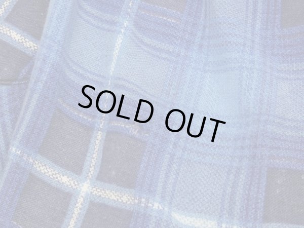 画像9: 60s CUSTOM TAILORED GRADATION PLAID CHECK OPEN COLLAR PRINT FLANNEL SHIRT  (9)
