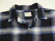 画像4: 60s SAXON OMBRE SHADOW PLAID CHECK RAYON OPEN COLLAR BOX SHIRT (4)