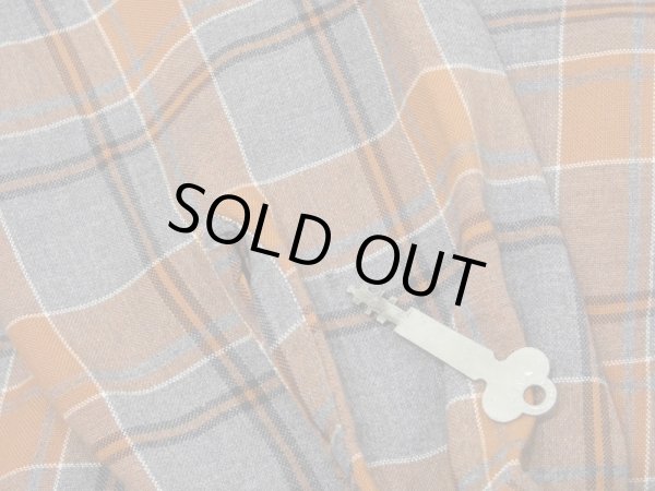 画像7: 60s Sears GRADATION CHECK OPEN COLLAR RAYON SHIRT  (7)