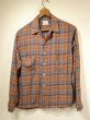 画像1: 60s Sears GRADATION CHECK OPEN COLLAR RAYON SHIRT  (1)