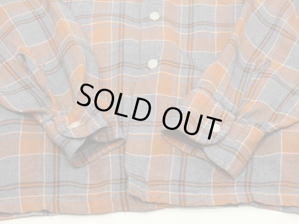 画像6: 60s Sears GRADATION CHECK OPEN COLLAR RAYON SHIRT  (6)