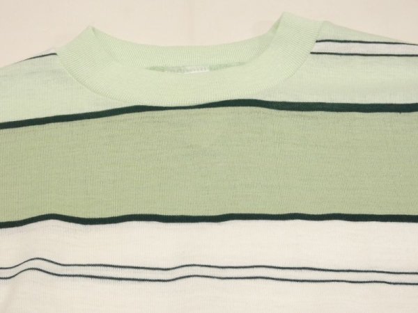 画像4: 70s CAMPUS MULTI BORDER STRIPED T-SHIRT DEAD STOCK (4)