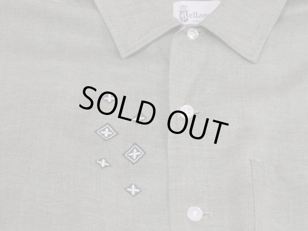 画像5: 60s Bellamy ONE POINT EMBROIDERY RAYON OPEN COLLAR SHIRT (5)