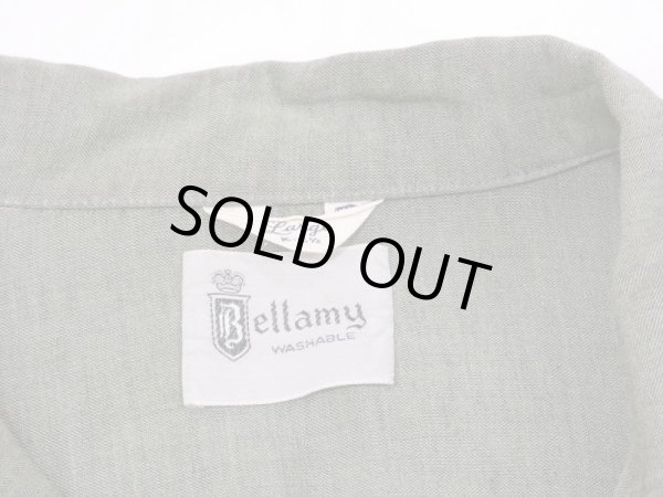 画像3: 60s Bellamy ONE POINT EMBROIDERY RAYON OPEN COLLAR SHIRT (3)