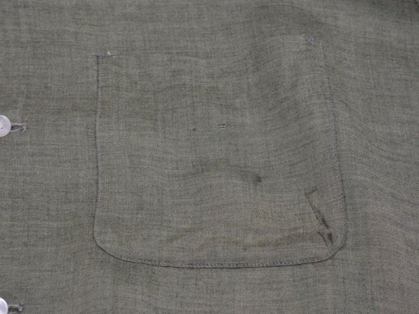 画像6: 60s Bellamy ONE POINT EMBROIDERY RAYON OPEN COLLAR SHIRT (6)