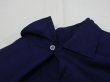 画像5: 50s Macy Associate's NAVY PLAIN SOLID LOOP COLLAR RAYON SHIRT (5)