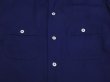 画像6: 50s Macy Associate's NAVY PLAIN SOLID LOOP COLLAR RAYON SHIRT (6)