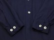 画像9: 50s Macy Associate's NAVY PLAIN SOLID LOOP COLLAR RAYON SHIRT (9)