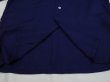 画像7: 50s Macy Associate's NAVY PLAIN SOLID LOOP COLLAR RAYON SHIRT (7)