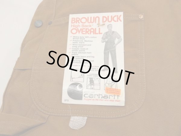 画像12: 70s Carhartt DOUBLE KNEE BROWN DUCK OVERALL 46×30 DEAD STOCK ONE WASH (12)